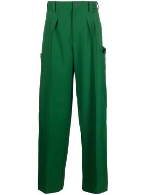 Vlnené rovné nohavice Kiko Kostadinov zelená