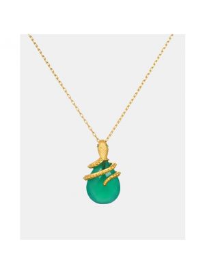Colgante de estampado de serpiente Satya Jewelry verde