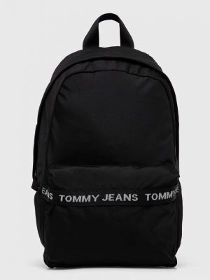 Plecak na zamek z nadrukiem Tommy Jeans czarny