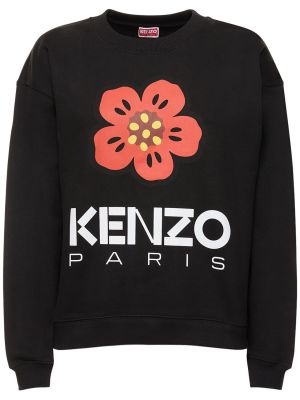 Felpa di cotone in jersey Kenzo Paris grigio