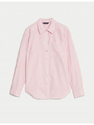 Pruhovaná košile Marks & Spencer růžová