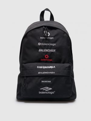 Рюкзак с вышивкой Balenciaga черный