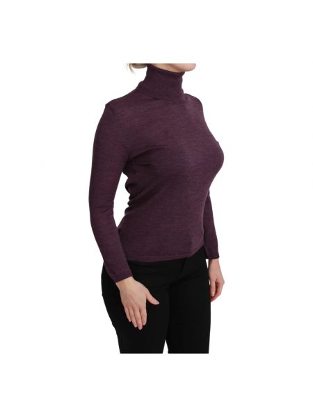 Sudadera de lana con cuello alto de tela jersey Byblos violeta