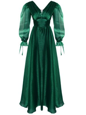 Vakarinė suknelė iš tiulio Trendyol žalia