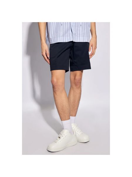 Pantalones cortos de algodón Brioni azul
