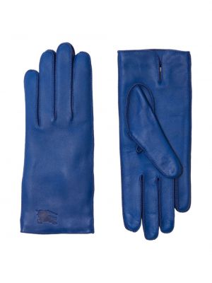 Rękawiczki skórzane Burberry niebieskie