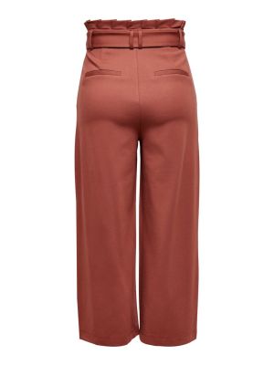 Pantaloni culotte plissettati Only rosso