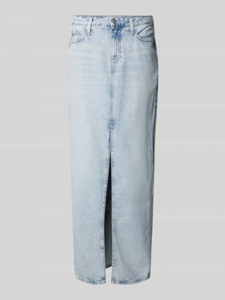 Spódnica jeansowa z kieszeniami Calvin Klein Jeans niebieska