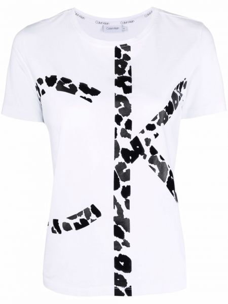 Camiseta leopardo Calvin Klein blanco