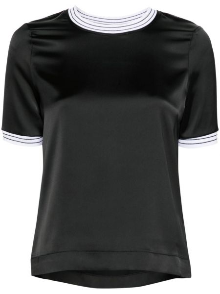 Satīna t-krekls Herno melns