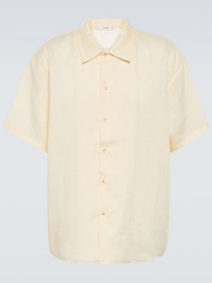 Oversized λινό πουκάμισο Commas κίτρινο