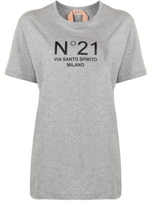 Camiseta con estampado Nº21 gris