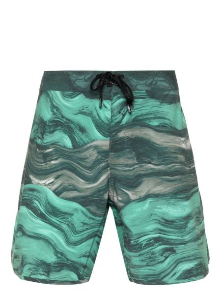 Shorts à imprimé à motifs abstraits Oakley vert