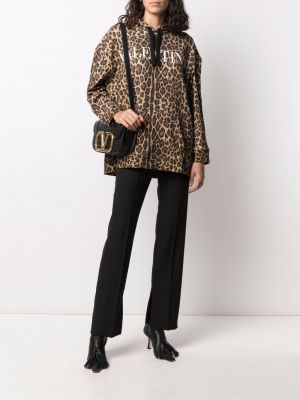 Sudadera con capucha leopardo Valentino marrón