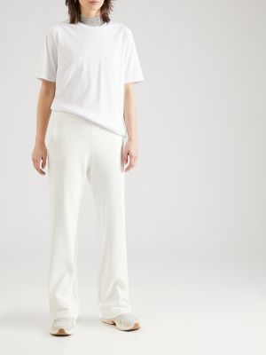 Памучни широки панталони тип „марлен“ Mac бяло