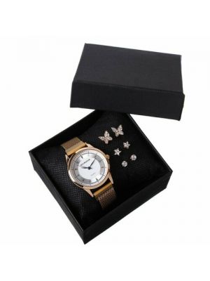 Наручные часы MASTER Подарочный набор 2 в 1 "Bolingdun": наручные часы, см, серьги