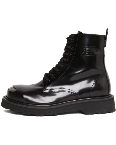 Ankle boots skórzane Kenzo Paris czarne