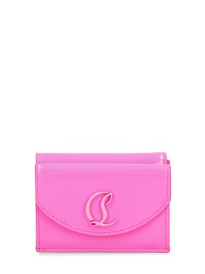 Δερμάτινος πορτοφόλι Christian Louboutin ροζ