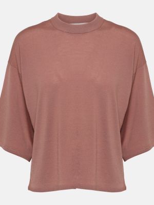 Strikket uld t-shirt Fforme pink