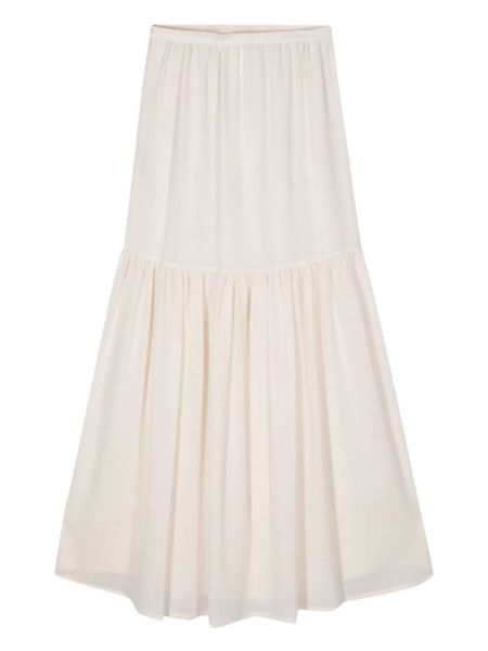 Vlněné dlouhá sukně Max Mara bílé