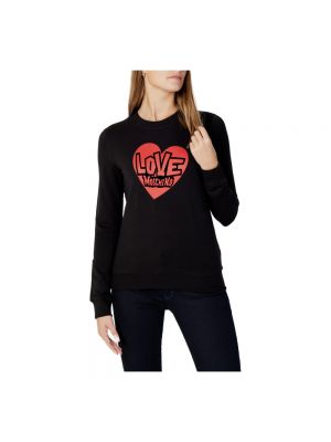 Sweter z nadrukiem Love Moschino czarny