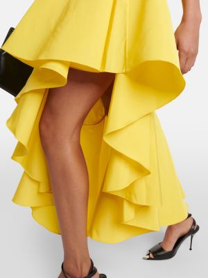 Ασύμμετρη μίντι φόρεμα Alexander Mcqueen κίτρινο