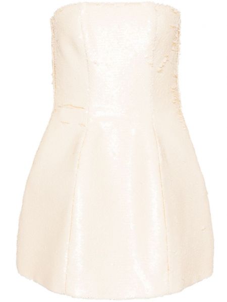 Pailletten gerades kleid Giuseppe Di Morabito beige