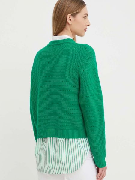 Gyapjú pulóver Custommade zöld