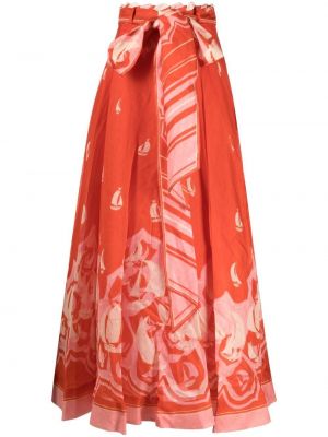 Φούστα με σχέδιο Zimmermann κόκκινο