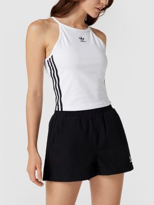Crop top slim fit Adidas Originals biały