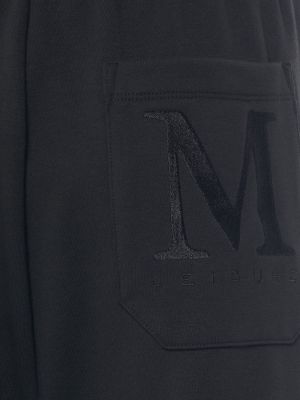 Spodnie sportowe z dżerseju Max Mara czarne