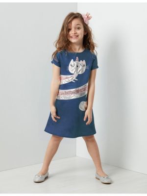 Rochie tricotata Denokids - alb