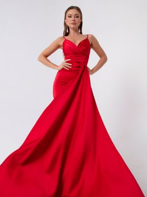 Σατέν βραδινό φόρεμα Lafaba κόκκινο