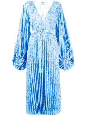 Šaty s potiskem s abstraktním vzorem Acler modré