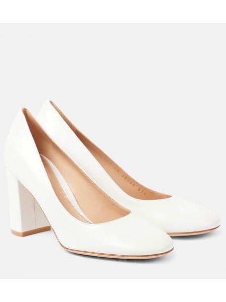 Lær pumps Gianvito Rossi hvit