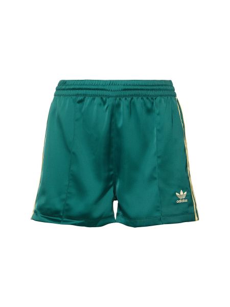 Pantalones cortos de raso Adidas Originals verde