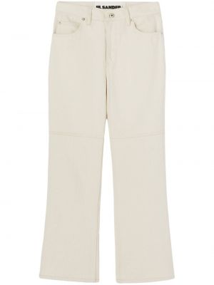 Bavlněné kalhoty Jil Sander bílé