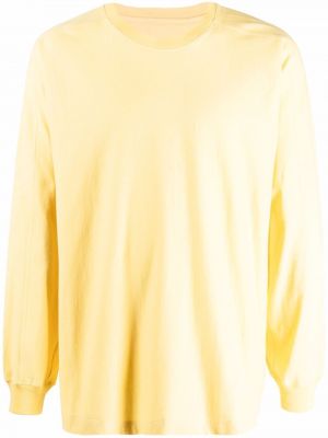Camiseta de manga larga manga larga Homme Plissé Issey Miyake amarillo