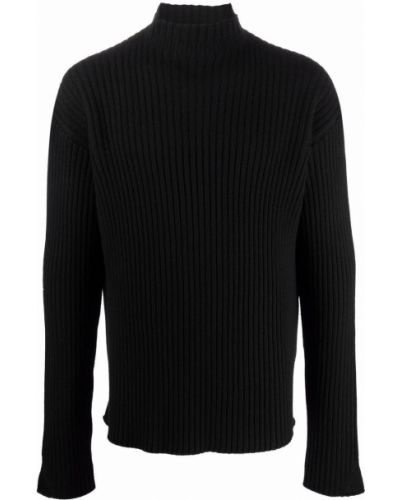 Jersey de cuello vuelto de tela jersey Jil Sander negro