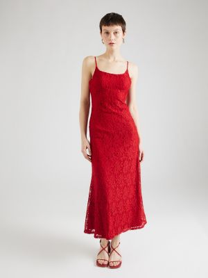 Maksi kleita Bardot sarkans