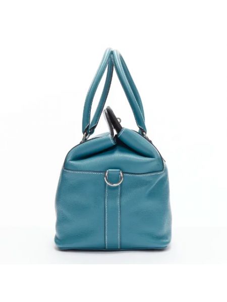Bolso satchel de cuero retro Hermès Vintage azul