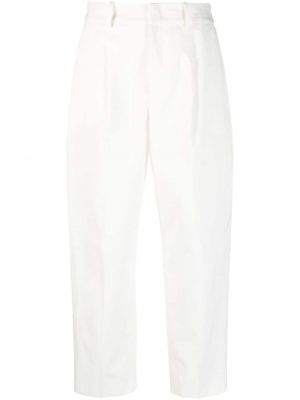 Pantaloni din bumbac Pt Torino alb