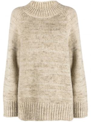Chunky пуловер с кръгло деколте Maison Margiela кафяво