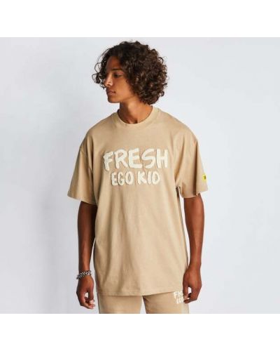 Chemise en coton en jersey à boucle Fresh Ego Kid beige