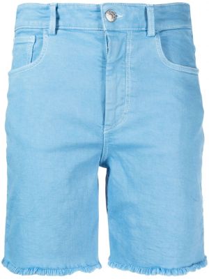 Pantaloni scurți din denim cu broderie Marni albastru