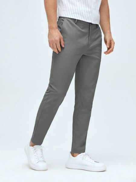 Классические брюки с карманами Manfinity серые