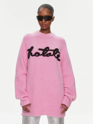Oversize пуловер Rotate розово