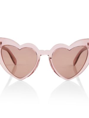 Okulary przeciwsłoneczne w serca Saint Laurent różowe