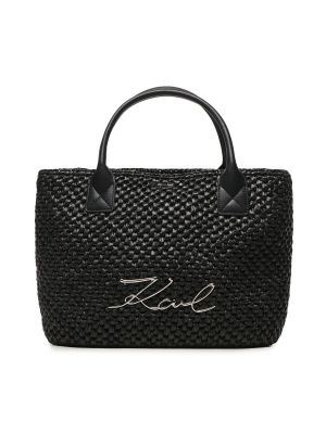 Плажна чанта Karl Lagerfeld черно