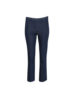 Dzianinowe jeansy skinny Max Mara niebieskie